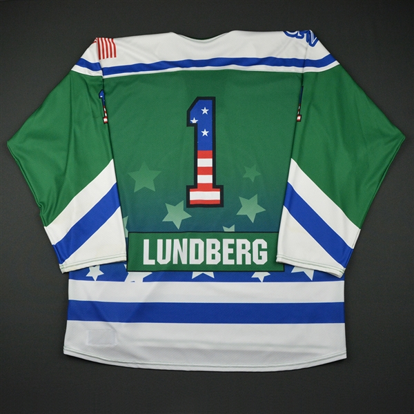Shenae Lundberg - Connecticut Whale - Game-Worn Military Appreciation Day Back-up Only Jersey - Jan. 29, 2017