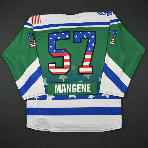 Meagan Mangene - Connecticut Whale - Game-Worn Military Appreciation Day Jersey - Jan. 29, 2017