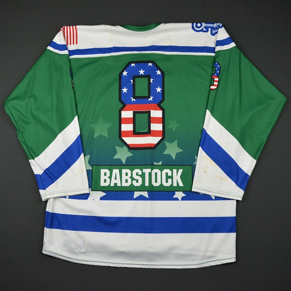 Kelly Babstock - Connecticut Whale - Game-Worn Military Appreciation Day Jersey w/A - Jan. 29, 2017