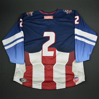Blank #2 - Greenville Swamp Rabbits - 2017-18 MARVEL Super Hero Night - Game-Issued Jersey