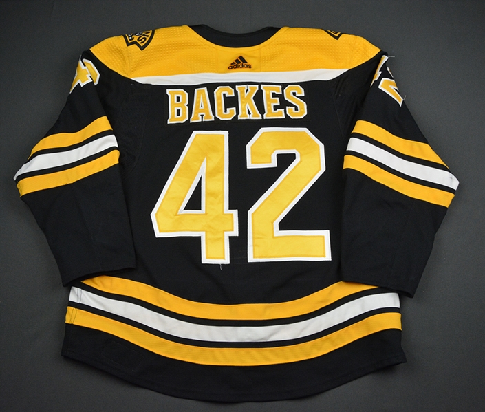 David Backes - Boston Bruins - 2018 Willie ORee 60th Anny. Patch Game-Worn Jersey 