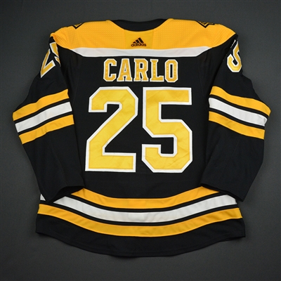 Brandon Carlo - Boston Bruins - 2018 Willie ORee 60th Anny. Patch Game-Worn Jersey 