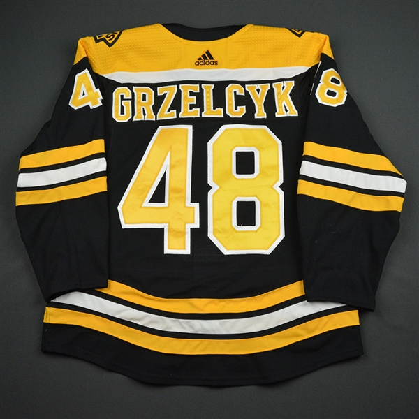 Matt Grzelcyk - Boston Bruins - 2018 Willie ORee 60th Anny. Patch Game-Worn Jersey 