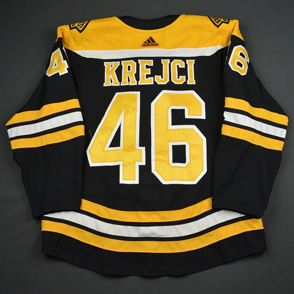 David Krejci - Boston Bruins - 2018 Willie ORee 60th Anny. Patch Game-Worn Jersey w/A