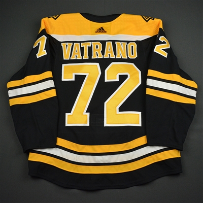 Frank Vatrano - Boston Bruins - 2018 Willie ORee 60th Anny. Patch Game-Worn Jersey 