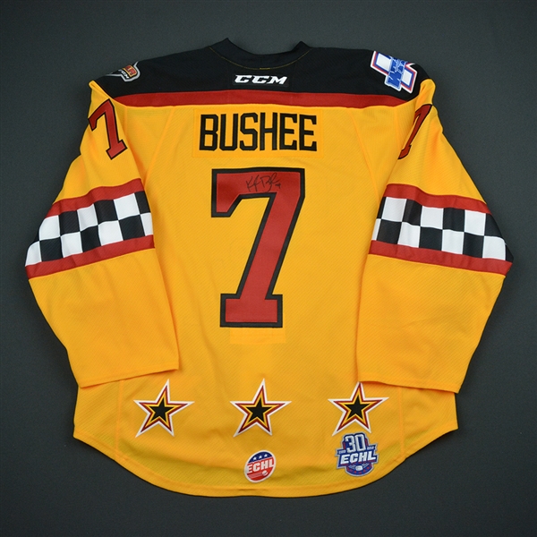 Kyle Bushee - 2018 CCM/ECHL All-Star Classic - Central Division - Game-Worn Autographed Semi-Final Jersey w/C - 2nd Half Only