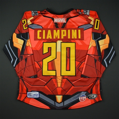 Daniel Ciampini - Brampton Beast - 2017-18 MARVEL Super Hero Night - Game-Issued Jersey 