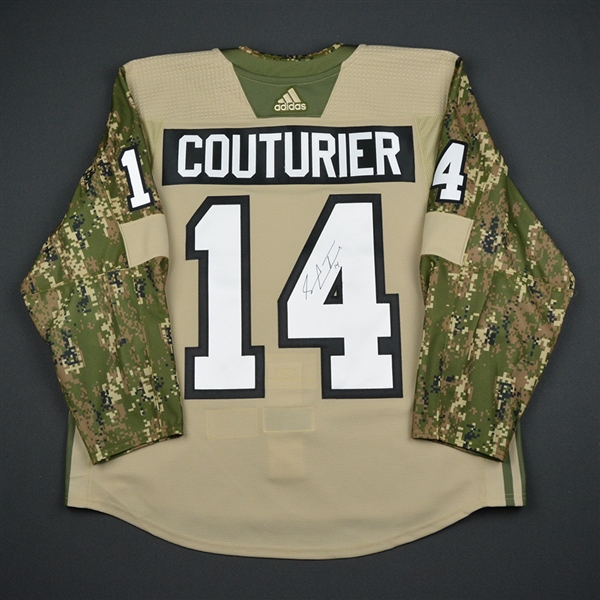 Sean Couturier - Philadelphia Flyers - 2017 Military Appreciation Night - Warmup-Worn Autographed Jersey