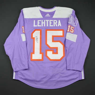 Jori Lehtera - Philadelphia Flyers - 2017 Hockey Fights Cancer - Warmup-Worn Autographed Jersey