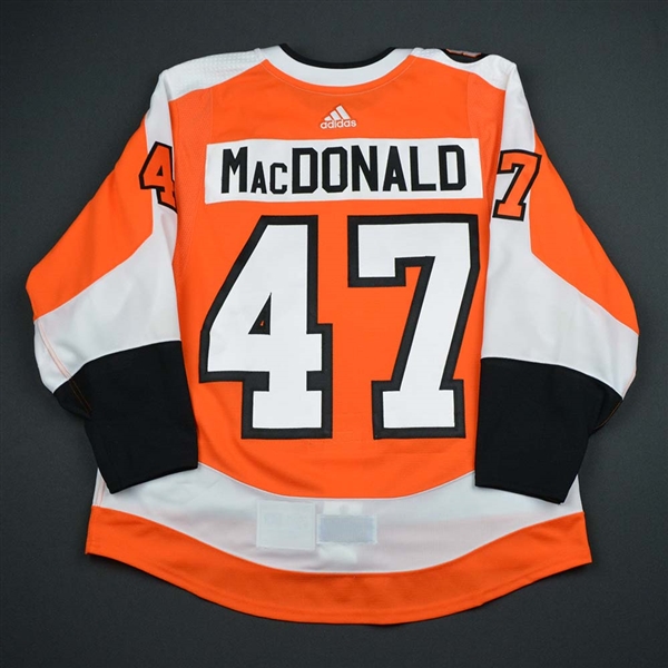 Andrew MacDonald - Philadelphia Flyers - Eric Lindros Jersey Retirement Night Game-Worn Jersey
