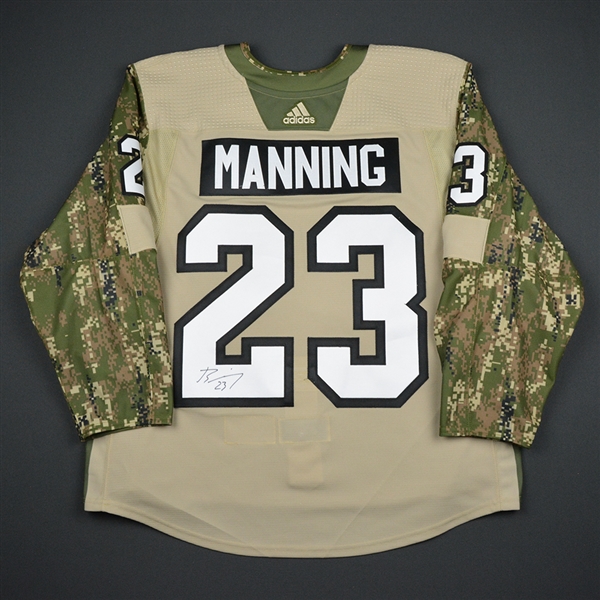 Brandon Manning - Philadelphia Flyers - 2017 Military Appreciation Night - Warmup-Worn Autographed Jersey