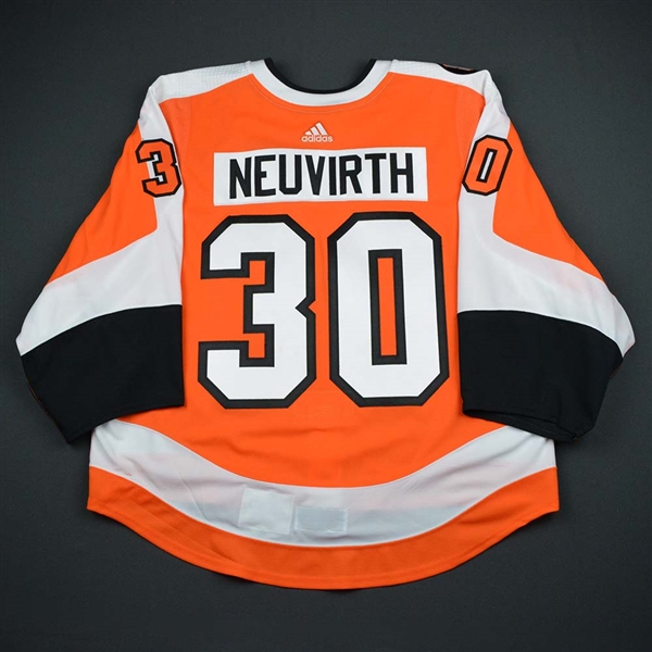 Michal Neuvirth - Philadelphia Flyers - Eric Lindros Jersey Retirement Night Game-Worn 3rd Period Only Jersey
