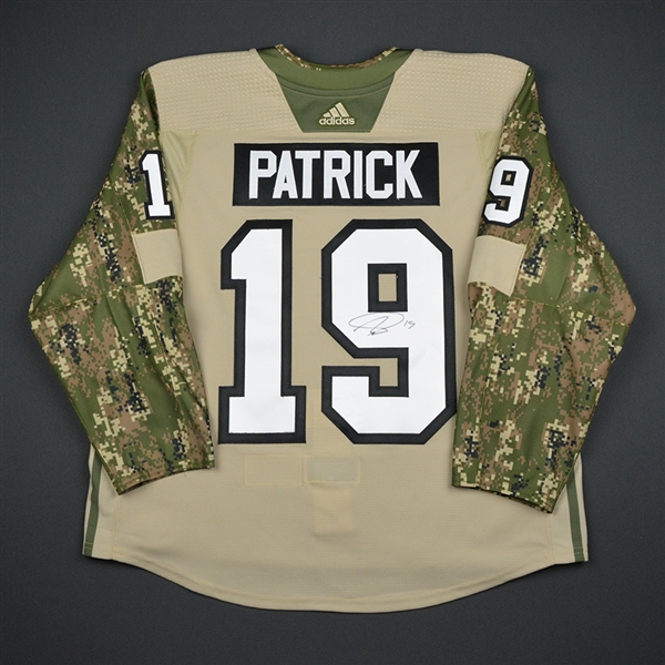 Nolan Patrick - Philadelphia Flyers - 2017 Military Appreciation Night - Warmup-Issued Autographed Jersey