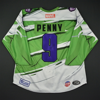 Ryan Penny - Reading Royals - 2017-18 MARVEL Super Hero Night - Game-Worn Autographed Jersey w/A