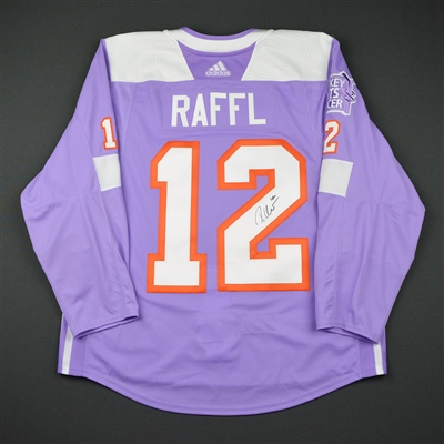 Michael Raffl - Philadelphia Flyers - 2017 Hockey Fights Cancer - Warmup-Worn Autographed Jersey