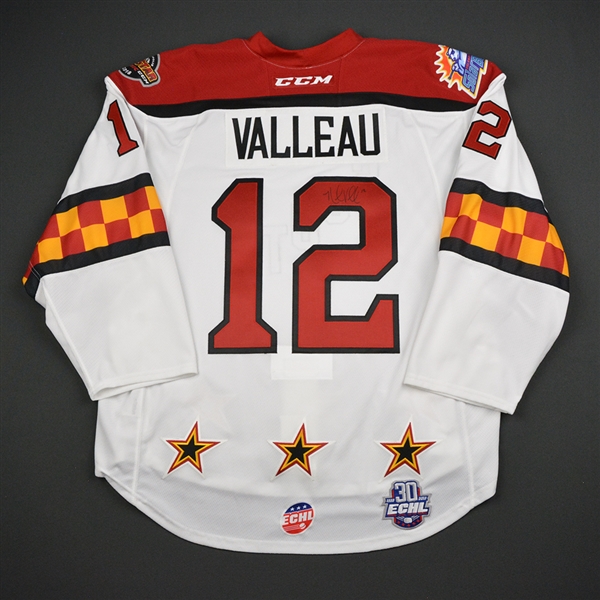 Nolan Valleau - 2018 CCM/ECHL All-Star Classic - South Division - Game-Worn Autographed Semi-Final Jersey - 2nd Half Only