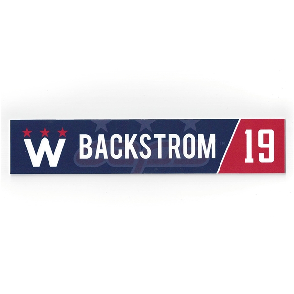 Nicklas Backstrom - Washington Capitals - 2018 Stadium Series-Style March 20th Locker Room Nameplate 