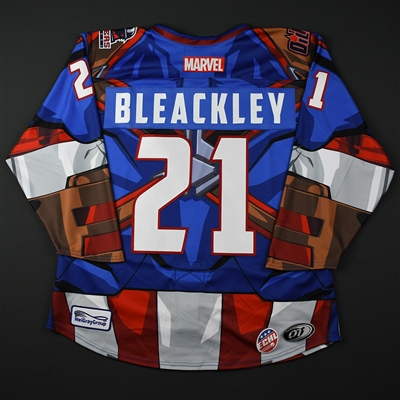 Conner Bleackley - Tulsa Oilers - 2017-18 MARVEL Super Hero Night - Game-Issued Jersey