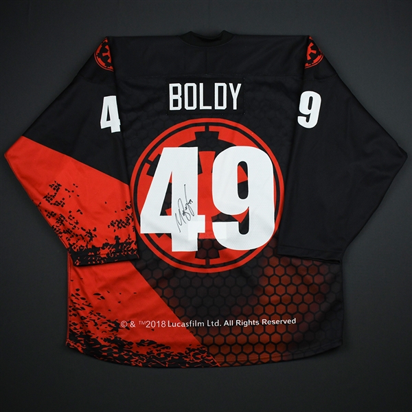 Matthew Boldy - 2018 U.S. National Under-17 Development Team - Star Wars Night Game-Worn Autographed Jersey w/A