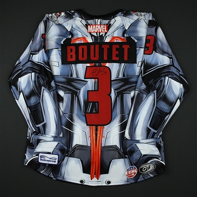 Etienne Boutet - Wichita Thunder - 2017-18 MARVEL Super Hero Night - Game-Issued Autographed Jersey