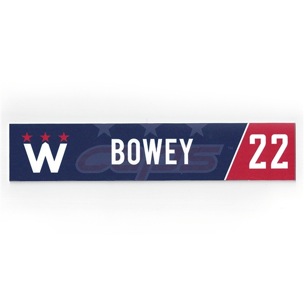 Madison Bowey - Washington Capitals - 2018 Stadium Series-Style March 20th Locker Room Nameplate 