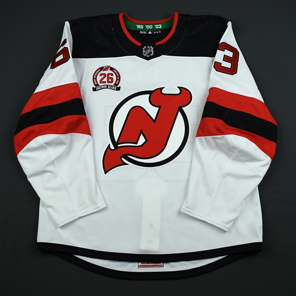 Jesper Bratt - New Jersey Devils - Patrik Elias Jersey Retirement Night Game-Worn Jersey