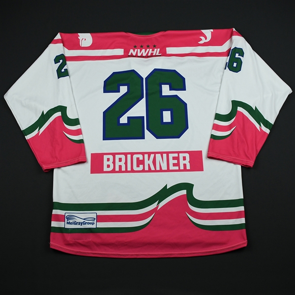 Jordan Brickner - Connecticut Whale - Game-Worn Strides for the Cure Jersey - Jan. 27, 2018