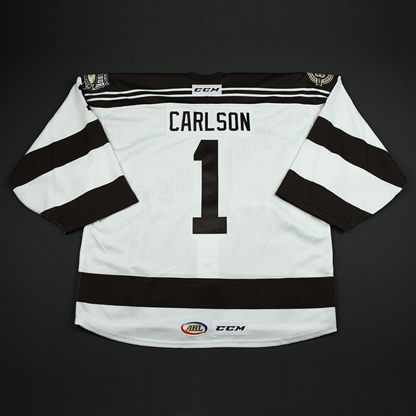 Adam Carlson - Hershey Bears - 2018 Capital BlueCross Outdoor Classic Game-Issued Jersey