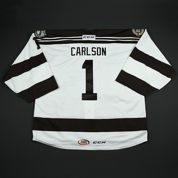 Adam Carlson - Hershey Bears - 2018 Capital BlueCross Outdoor Classic Game-Issued Jersey