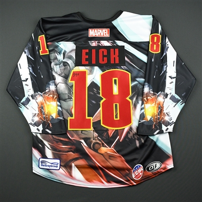 C.J. Eick - Utah Grizzlies - 2017-18 MARVEL Super Hero Night - Game-Issued Autographed Jersey
