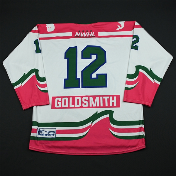 Jamie Goldsmith - Connecticut Whale - Game-Issued Strides for the Cure Jersey - Jan. 27, 2018
