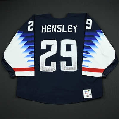 Nicole Hensley - Team USA Womens PyeongChang 2018 Olympic Winter Games - Game-Worn Back-up Only Navy Jersey