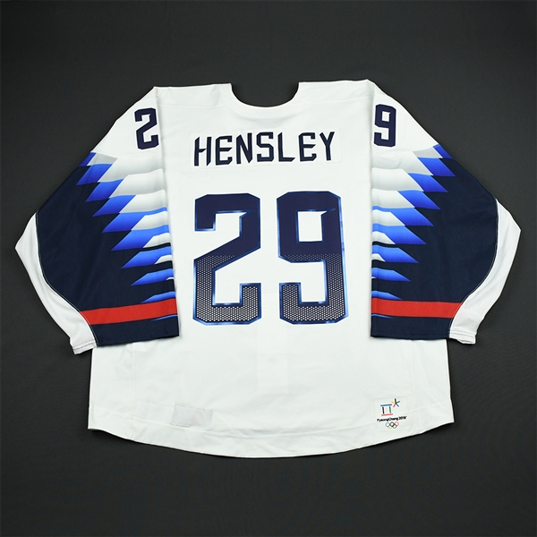 Nicole Hensley - Team USA Womens PyeongChang 2018 Olympic Winter Games - Game-Issued White Jersey