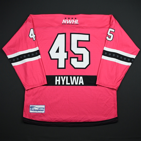 Lindsey Hylwa - Metropolitan Riveters - Game-Issued Strides For The Cure Jersey - Jan. 27, 2018