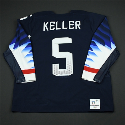 Megan Keller - Team USA Womens PyeongChang 2018 Olympic Winter Games - Game-Worn Navy Jersey