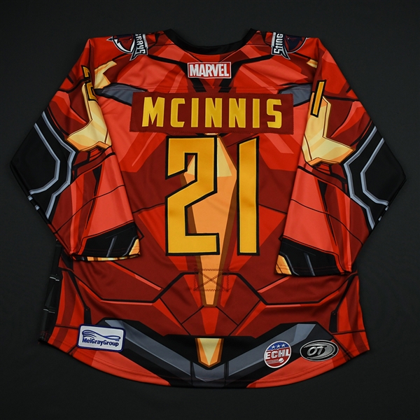 Johnny McInnis -South Carolina Stingrays - 2017-18 MARVEL Super Hero Night - Game-Issued Jersey