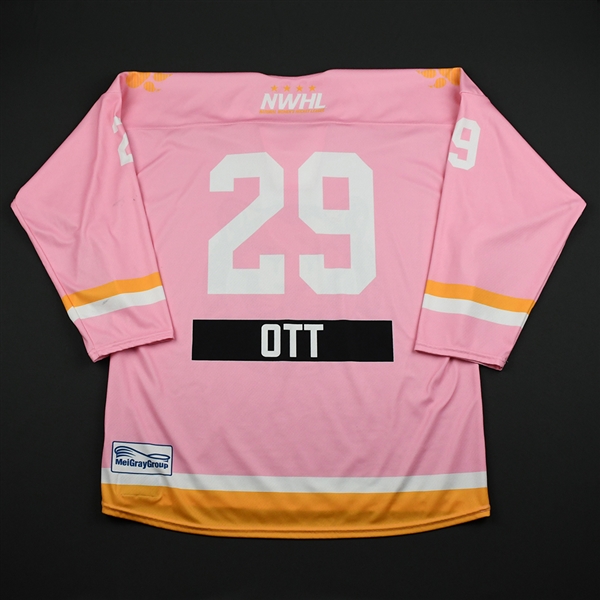 Brittany Ott - Boston Pride - Game-Worn Strides for the Cure Jersey w/A - Feb. 2, 2018