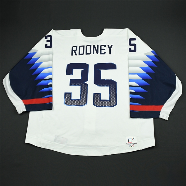 Maddie Rooney - Team USA Womens PyeongChang 2018 Olympic Winter Games - Game-Worn White Jersey