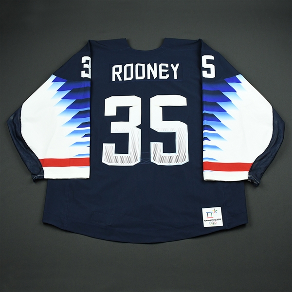 Maddie Rooney - Team USA Womens PyeongChang 2018 Olympic Winter Games - Game-Worn Navy Jersey