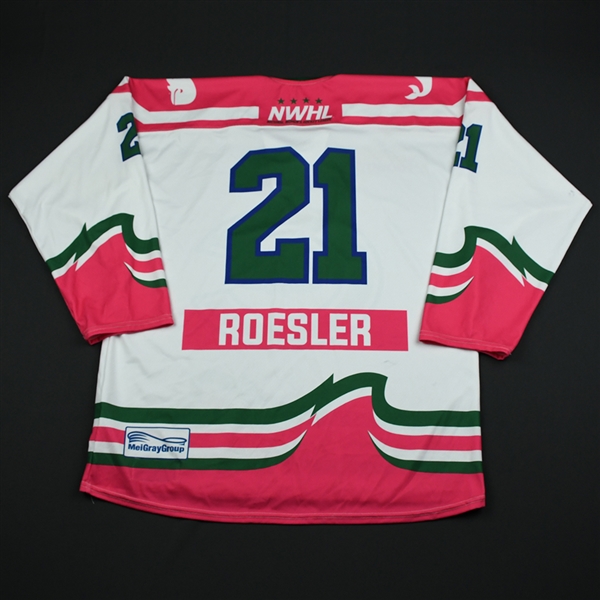 Cydney Roesler - Connecticut Whale - Game-Worn Strides for the Cure Jersey - Jan. 27, 2018