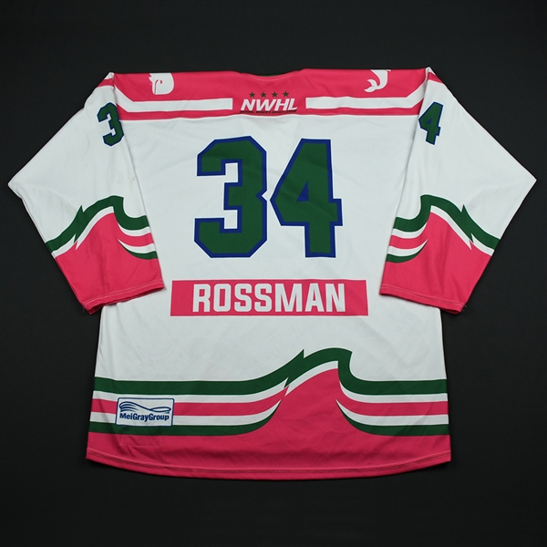 Sydney Rossman - Connecticut Whale - Game-Worn Strides for the Cure Jersey - Jan. 27, 2018