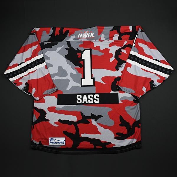 Kimberly Sass - Metropolitan Riveters - Game-Worn Military Appreciation Back-up Only Jersey - Feb. 18, 2018
