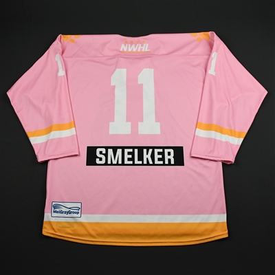 Jordan Smelker - Boston Pride - Game-Worn Strides for the Cure Jersey w/A - Feb. 2, 2018