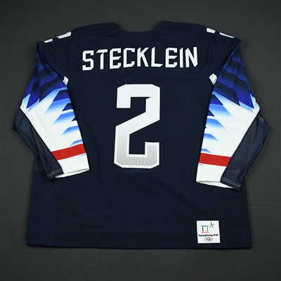 Lee Stecklein - Team USA Womens PyeongChang 2018 Olympic Winter Games - Game-Worn Navy Jersey