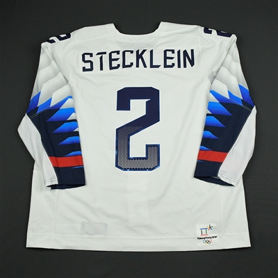Lee Stecklein - Team USA Womens PyeongChang 2018 Olympic Winter Games - Game-Worn White Jersey