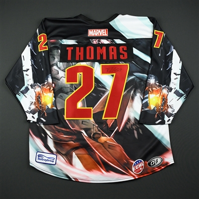 Kyle Thomas - Utah Grizzlies - 2017-18 MARVEL Super Hero Night - Game-Worn Autographed Jersey w/A