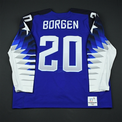 Will Borgen - Team USA Mens PyeongChang 2018 Olympic Winter Games - Game-Issued Royal Jersey