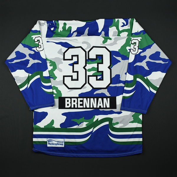 Laura Brennan - Connecticut Whale - Game-Worn Back-up Only Military Appreciation Jersey - Feb. 25, 2018