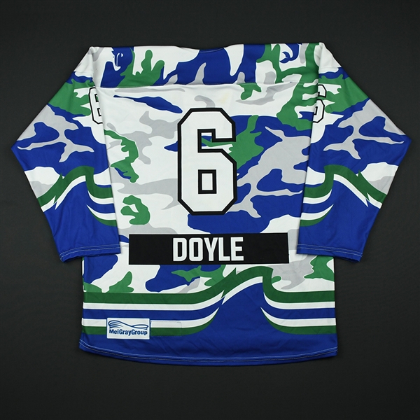 Shannon Doyle - Connecticut Whale - Game-Worn Military Appreciation Jersey w/A - Feb. 25, 2018