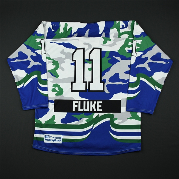 Emily Fluke - Connecticut Whale - Game-Worn Military Appreciation Jersey - Feb. 25, 2018